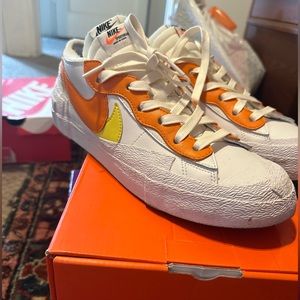 Nike sacai blazer low white size 10 men’s